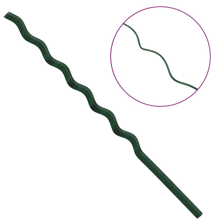 Plante støtte 20 pcs Grøn 150 x 0,6 x 0,6 cm Stål