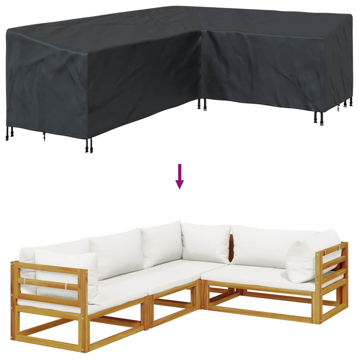 Møbelbetræk Sort 250 x 180 x 80 cm 600D Oxford Stof