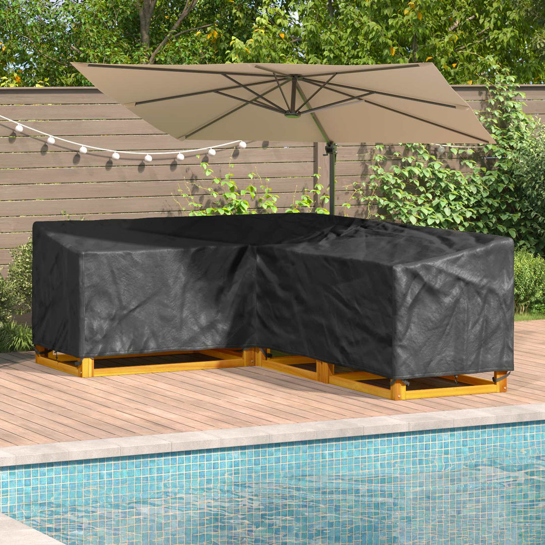 Møbelbetræk Sort 250 x 180 x 80 cm 210D Oxford Stof