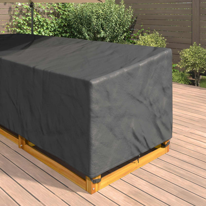 Møbelbetræk Sort 355 x 275 x 80 cm 600D Oxford Stof