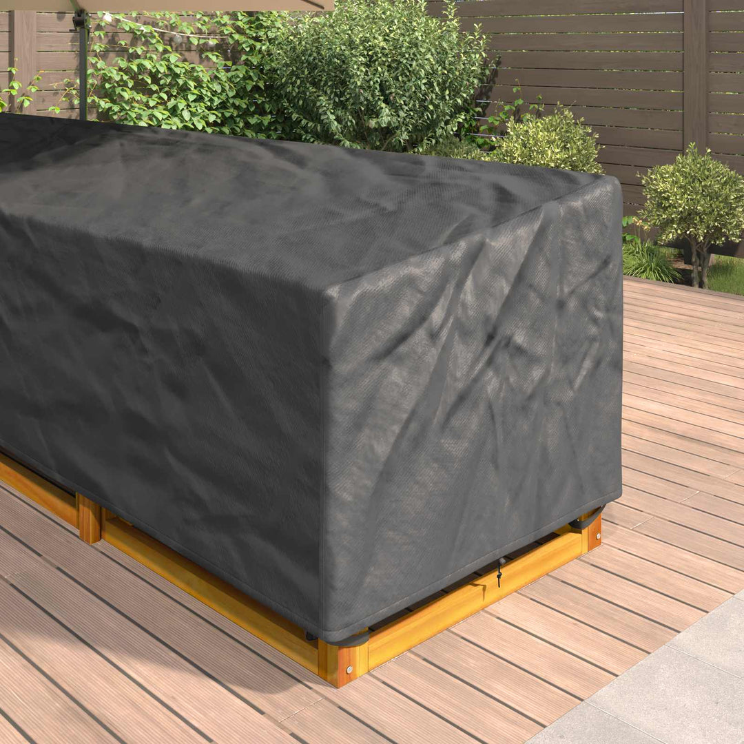 Møbelbetræk Sort 355 x 275 x 80 cm 210D Oxford Stof