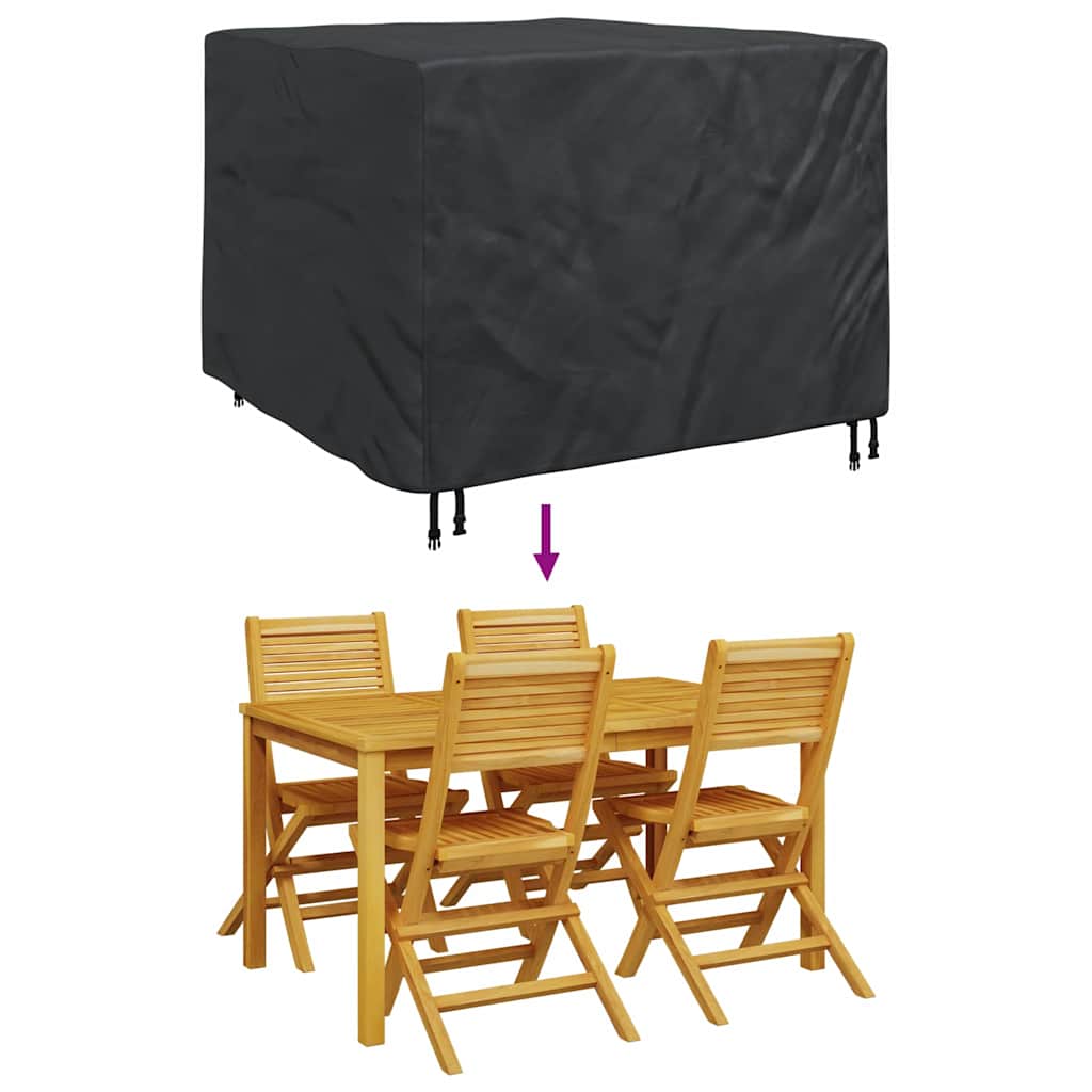Møbelbetræk Sort 125 x 125 x 74 cm 420D Oxford stof