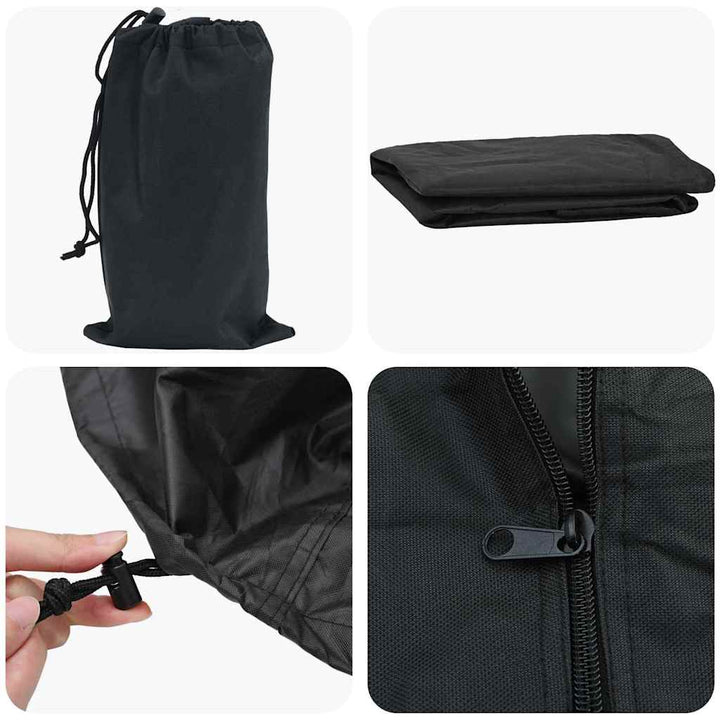 Brændestabelafdækning Sort 61 x 122 x 106 cm 600D Oxford Stof