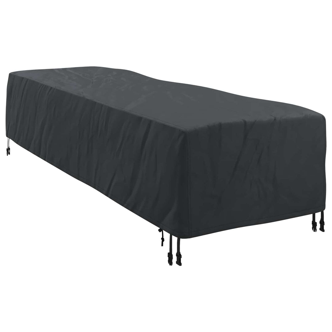 Liggestolsbetræk Ensfarvet Sort 74 x 210 x 40 cm Stof