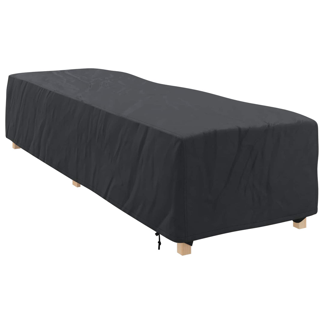 Liggestolsbetræk Ensfarvet Sort 74 x 210 x 40 cm Stof