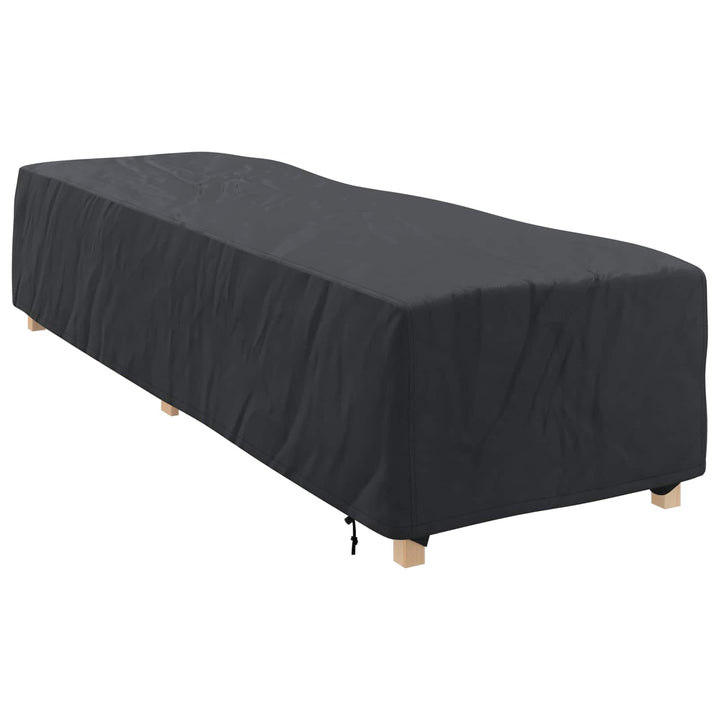 Liggestolsbetræk Ensfarvet Sort 74 x 210 x 40 cm Stof