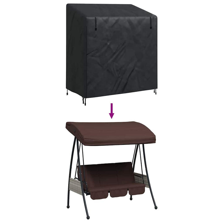 Overtræk til udendørs gynge 155 x 95 x 165 cm 420D Oxford Stof