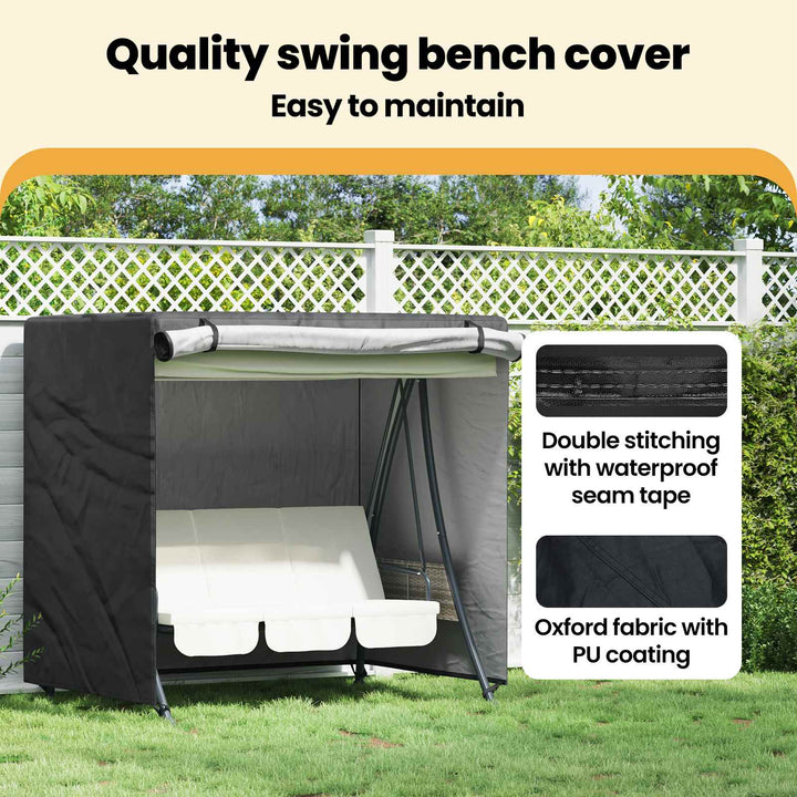 Overtræk til udendørs gynge 175 x 125 x 180 cm 600D Oxford Stof
