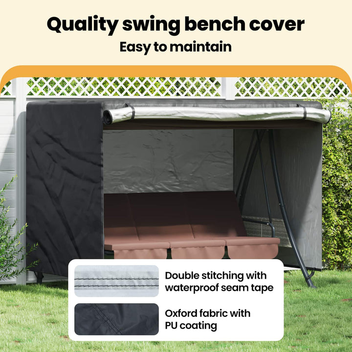 Overtræk til udendørs gynge 220 x 125 x 170 cm 210D Oxford Stof