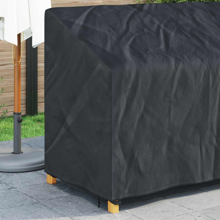 Havebænkkappe Sort 165 x 70 x 65 / 94 cm 210D Oxford Stof
