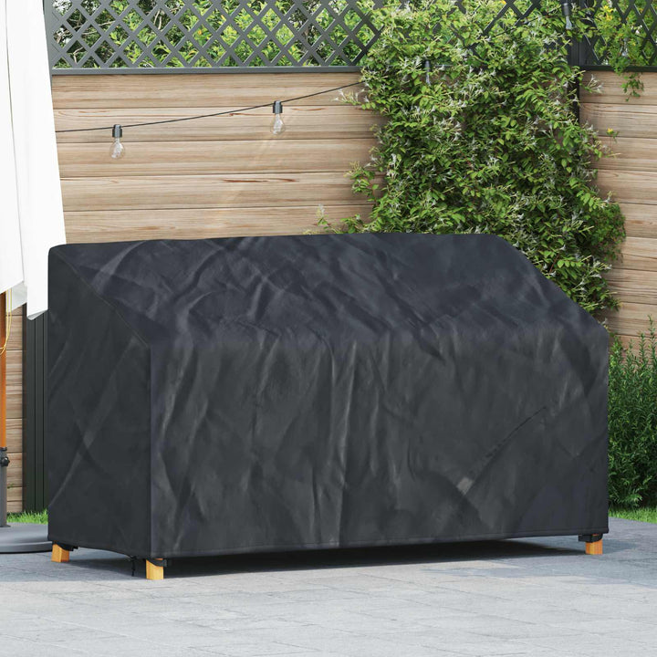Havebænkkappe Sort 165 x 70 x 65 / 94 cm 210D Oxford Stof