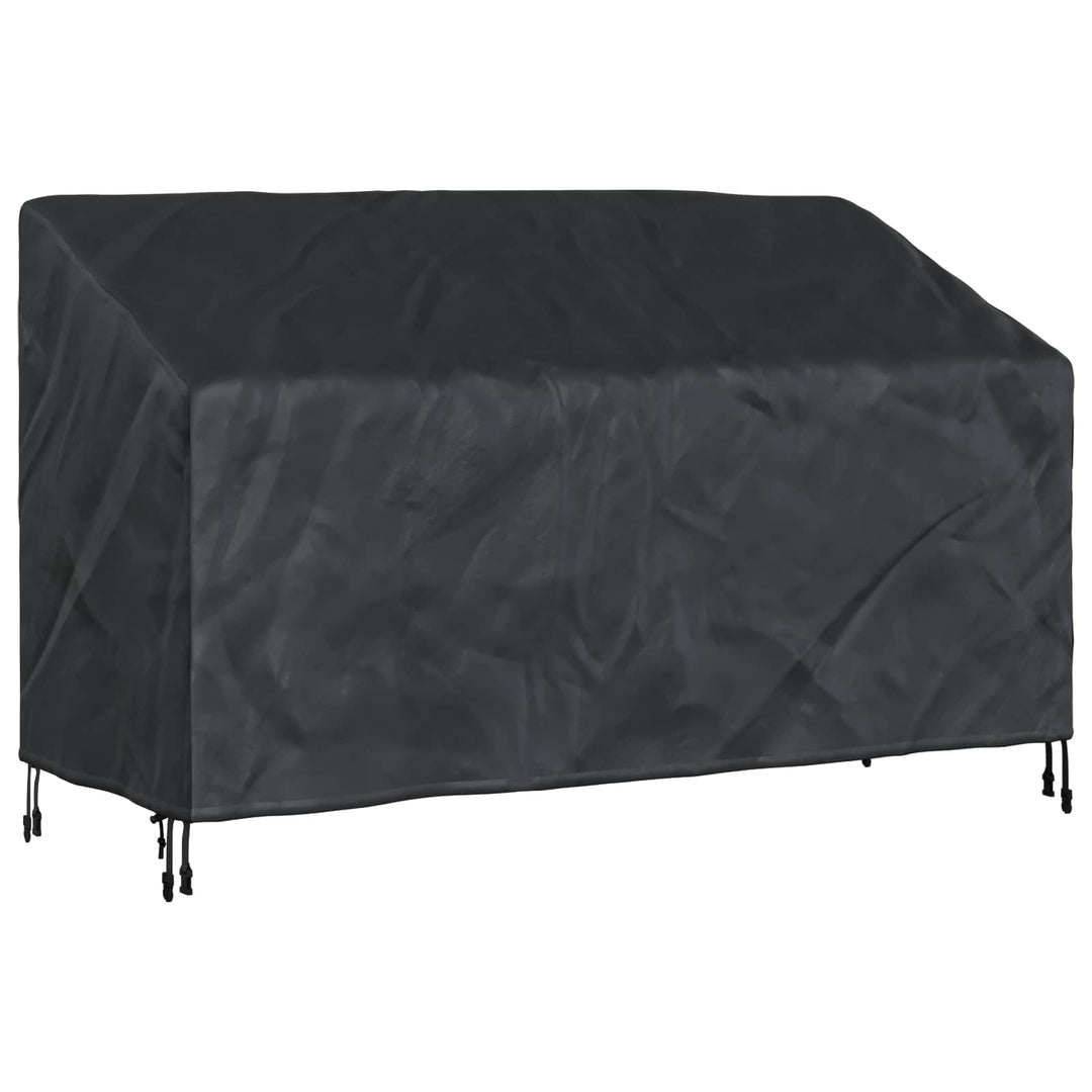 Havebænkkappe Sort 165 x 70 x 65 / 94 cm 210D Oxford Stof
