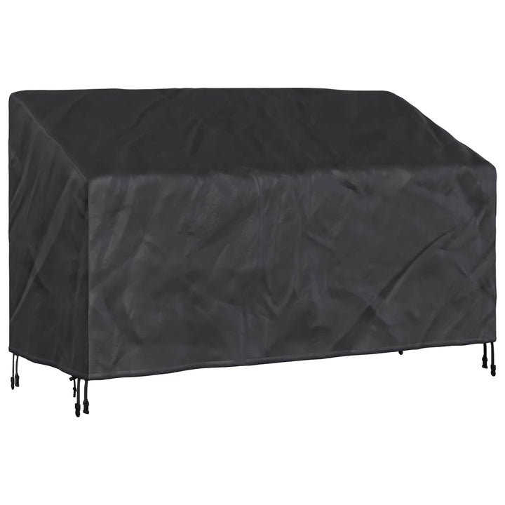 Havebænkkappe Sort 165 x 70 x 65 / 94 cm 210D Oxford Stof