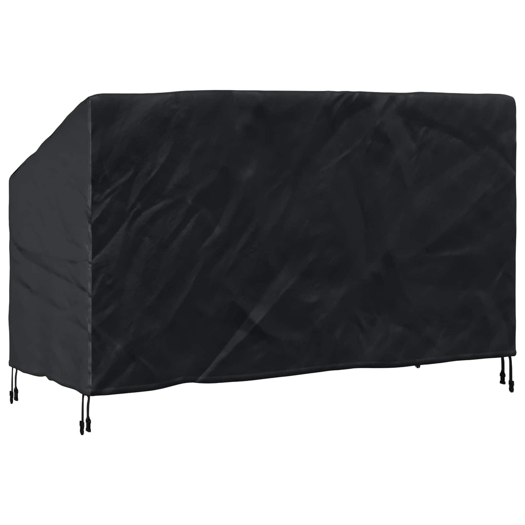 Havebænkkappe Sort 165 x 70 x 65 / 94 cm 210D Oxford Stof