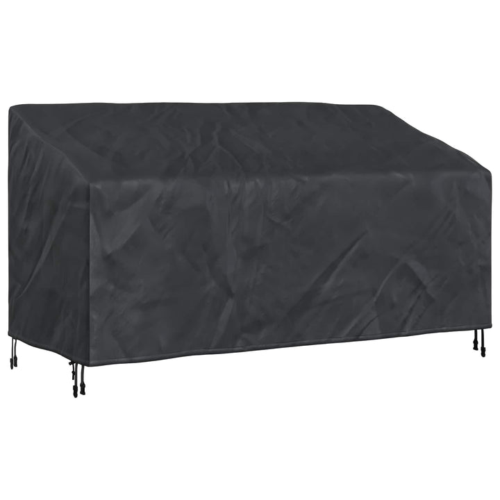Havebænkkappe Sort 185 x 85 x 65 / 94 cm 600D Oxford Stof