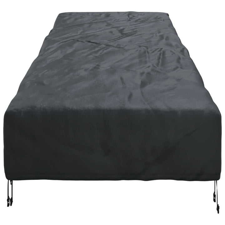 Udendørs møbelovertræk Sort 203 x 81 x 63 cm 600D Oxford Stof