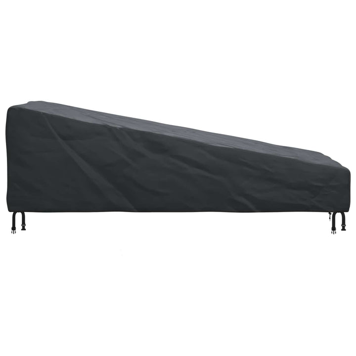 Udendørs møbelovertræk Sort 203 x 81 x 63 cm 600D Oxford Stof