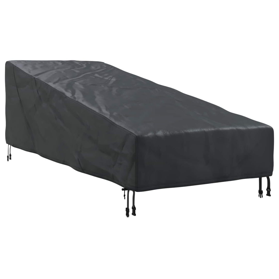Udendørs møbelovertræk Sort 210 x 80 x 75 cm 600D Oxford Stof