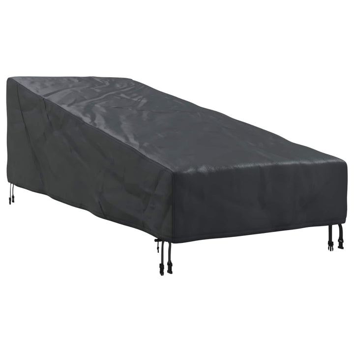 Udendørs møbelovertræk Sort 210 x 80 x 75 cm 600D Oxford Stof
