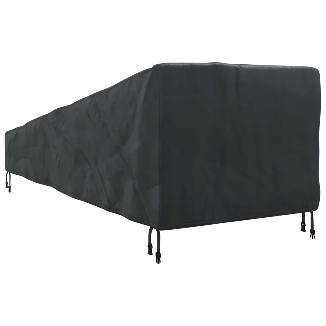 Udendørs møbelovertræk Sort 210 x 80 x 75 cm 600D Oxford Stof