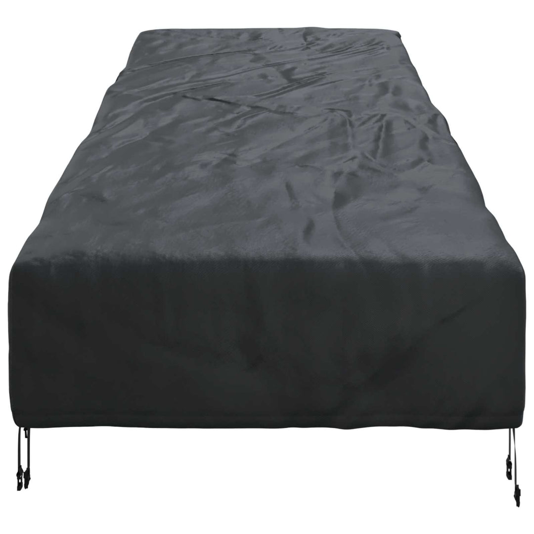 Udendørs møbelovertræk Sort 210 x 80 x 75 cm 600D Oxford Stof