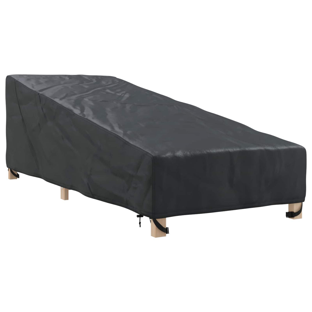 Udendørs møbelovertræk Sort 210 x 80 x 75 cm 600D Oxford Stof