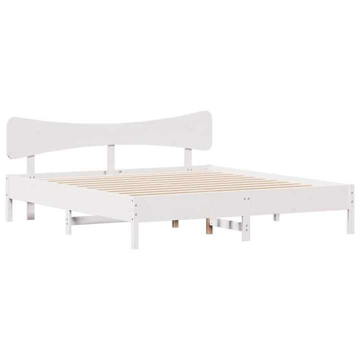 sengeramme uden madras 180x200 cm massivt fyrretræ hvid