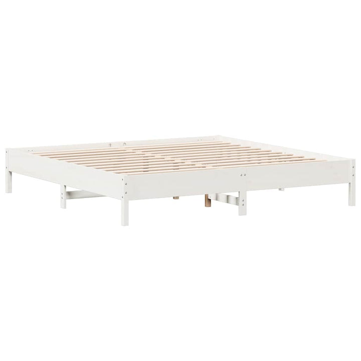 sengeramme uden madras 180x200 cm massivt fyrretræ hvid