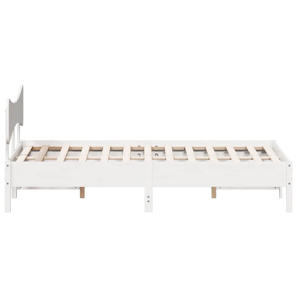 sengeramme uden madras 180x200 cm massivt fyrretræ hvid