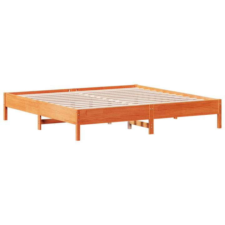 sengeramme uden madras 180x200 cm massivt fyrretræ gyldenbrun