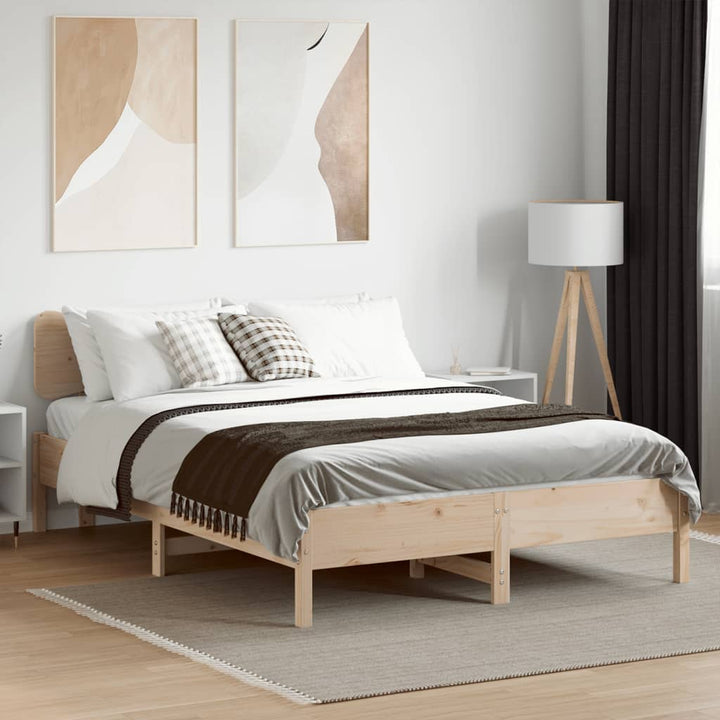 sengeramme uden madras 120x200 cm massivt fyrretræ