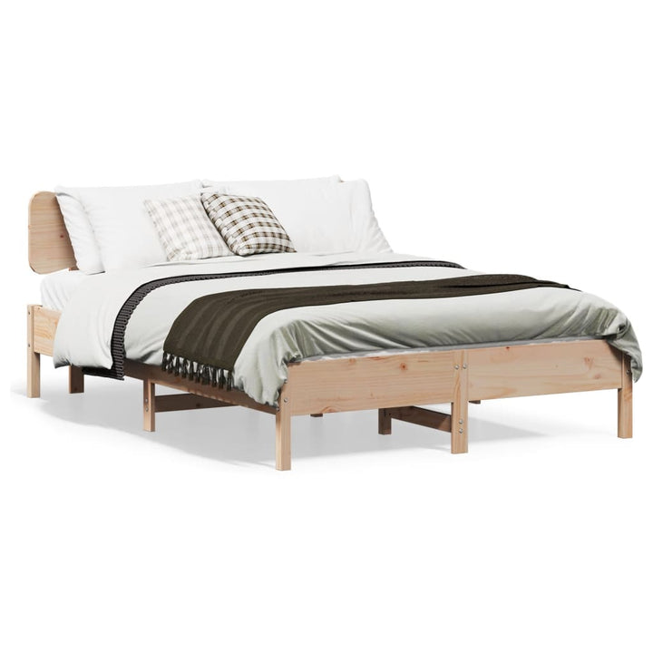 sengeramme uden madras 120x200 cm massivt fyrretræ
