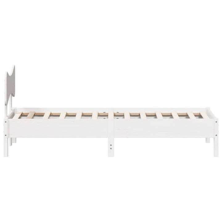sengeramme uden madras 100x200 cm massivt fyrretræ hvid