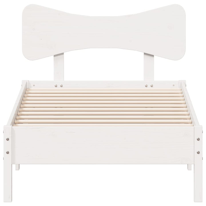 sengeramme uden madras 90x200 cm massivt fyrretræ hvid