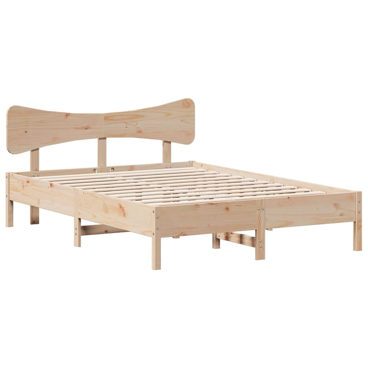 sengeramme uden madras 120x190 cm massivt fyrretræ