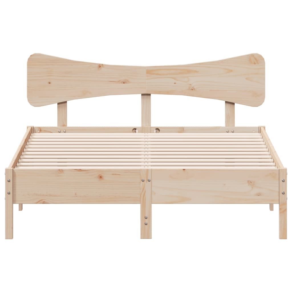 sengeramme uden madras 120x190 cm massivt fyrretræ