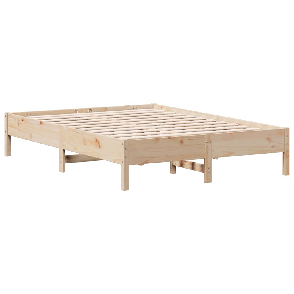 sengeramme uden madras 120x190 cm massivt fyrretræ