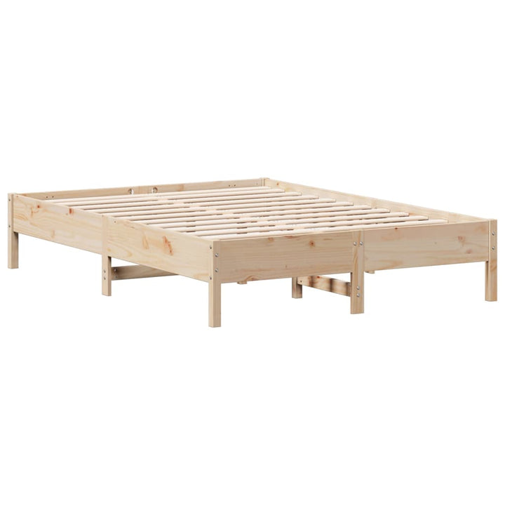 sengeramme uden madras 120x190 cm massivt fyrretræ