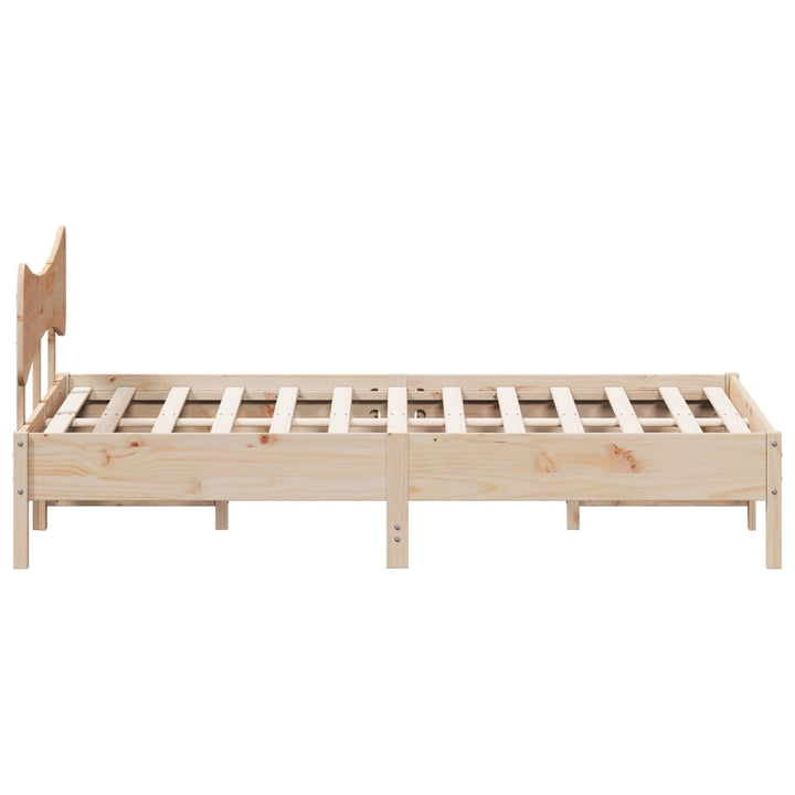 sengeramme uden madras 120x190 cm massivt fyrretræ