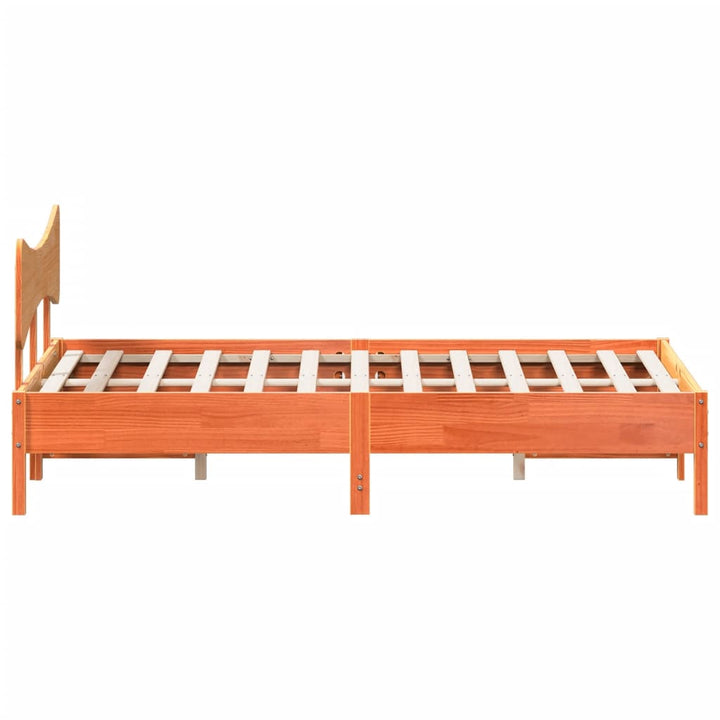 sengeramme uden madras 120x190 cm massivt fyrretræ gyldenbrun