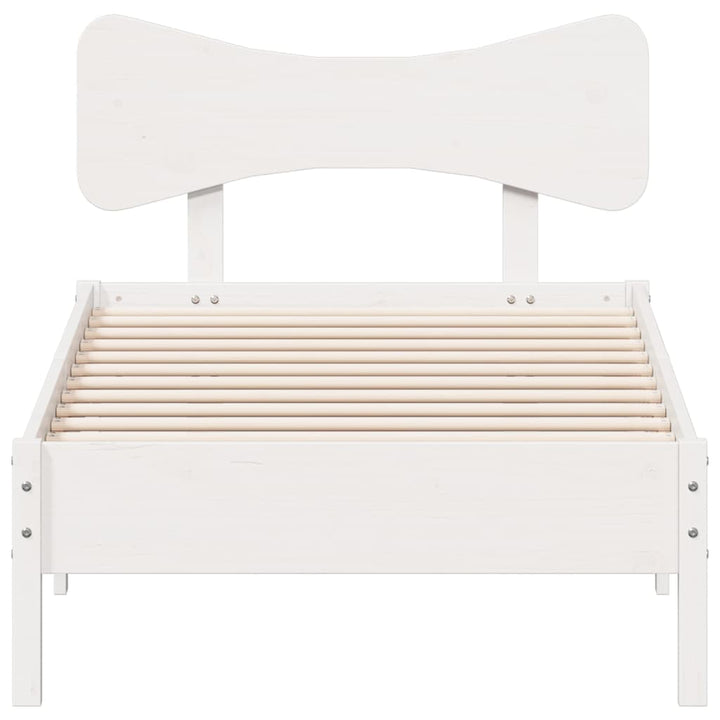 sengeramme uden madras 90x190 cm massivt fyrretræ hvid