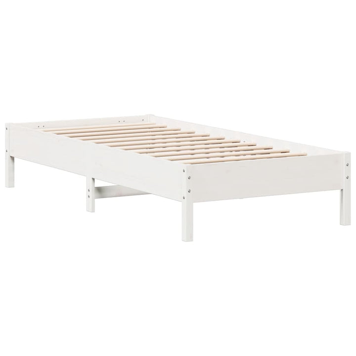 sengeramme uden madras 90x190 cm massivt fyrretræ hvid