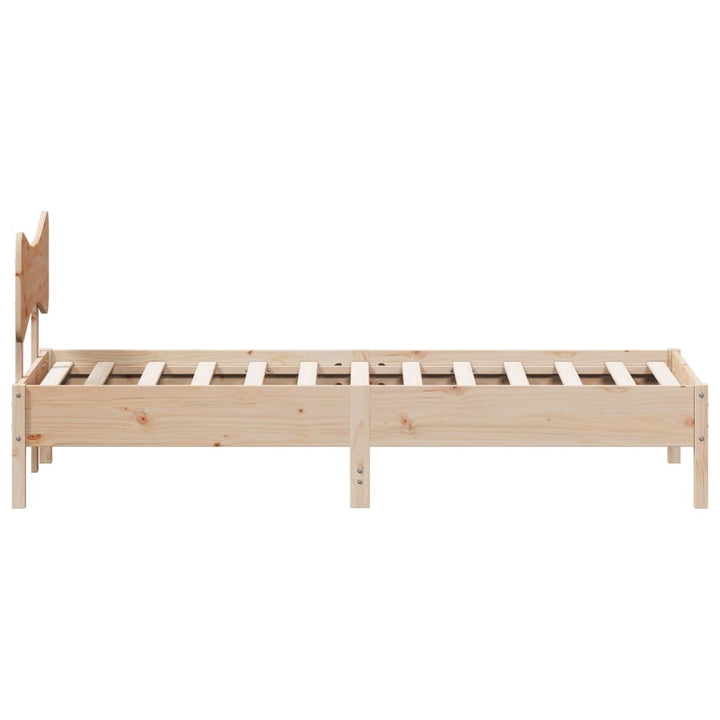 sengeramme uden madras 75x190 cm massivt fyrretræ