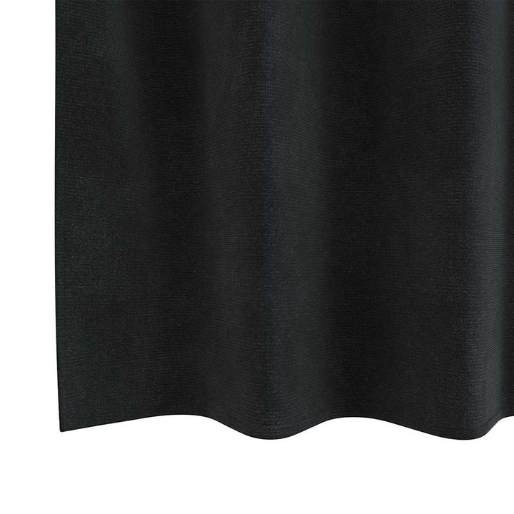 Mørklægningsgardiner 2 stk. Sort 140 x 140 cm Fløjl