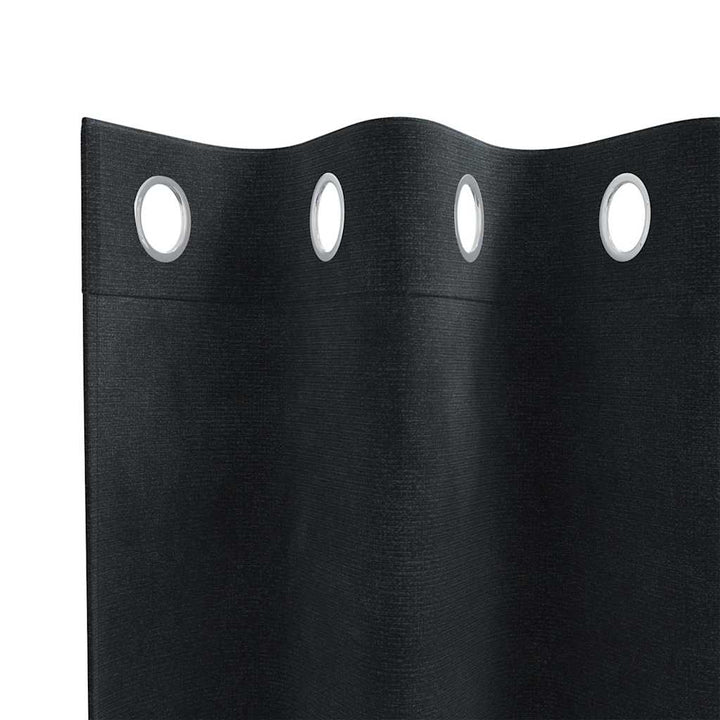 Mørklægningsgardiner 2 stk. Sort 140 x 245 cm Fløjl