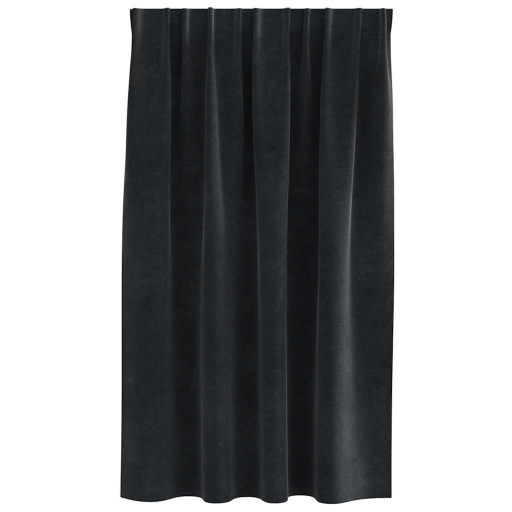 Mørklægningsgardiner 2 pcs Sort 140 x 140 cm Fløjl