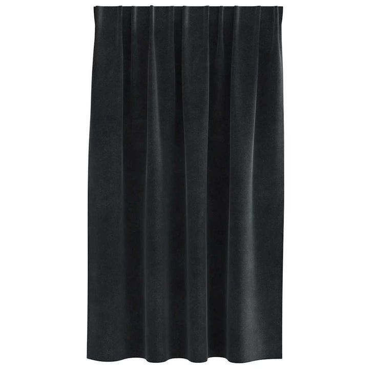 Mørklægningsgardiner 2 pcs Sort 140 x 140 cm Fløjl