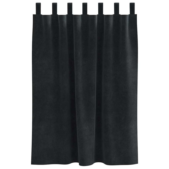 Mørklægningsgardiner 2 pcs Sort 140 x 140 cm Fløjl
