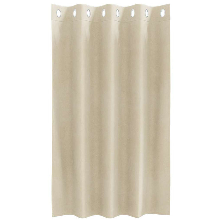 Mørklægningsgardiner 2 stk. Creme 140 x 140 cm Fløjl