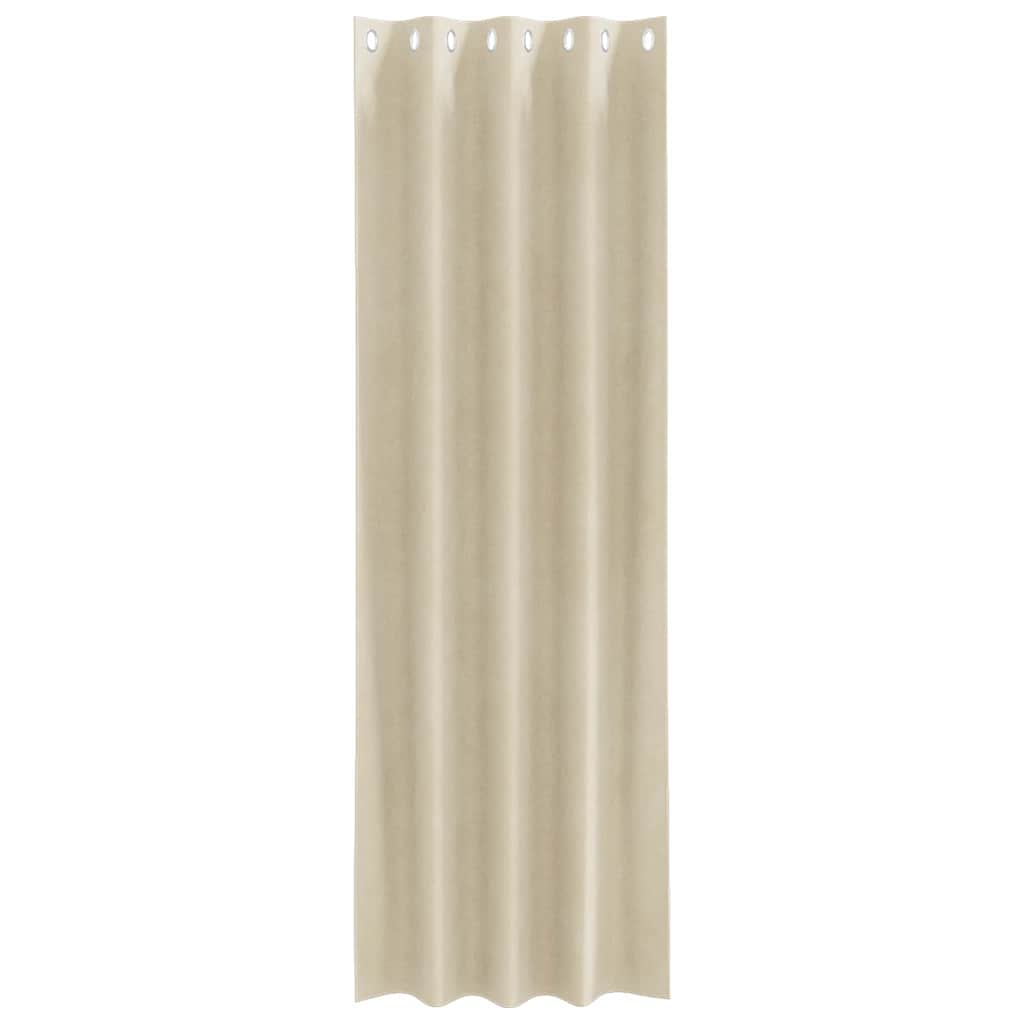 Mørklægningsgardiner 2 stk. Creme 140 x 260 cm Fløjl